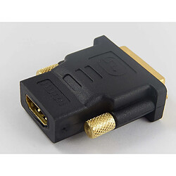 vhbw Adaptateur HDMI-DVI pour connexion d'appareils DVI - Port HDMI-A femelle vers connecteur DVI, noir