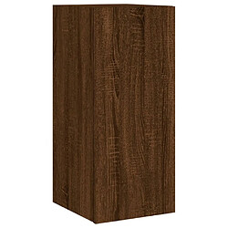 Avis Maison Chic Meuble TV mural, Banc TV avec lumières LED pour salon, Meuble de rangement chêne marron 30,5x35x70 cm -GKD11636