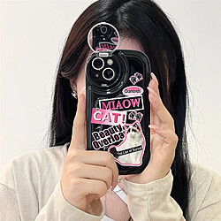 GUPBOO Étui pour iPhone12Pro Miroir de cas de téléphone cool de chat de style fille chaude