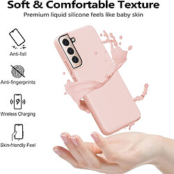 Coque Pour Samsung Galaxy S22 5G Silicone Rose + 2 Verres Trempes Little Boutik®