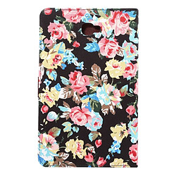 Avis Wewoo Housse Étui noir pour Samsung Galaxy Tab A 10.1 / T580 Fleur Motif Tissu Surface Horizontal Flip en cuir avec des fentes cartes et Titulaire portefeuille cadre photo