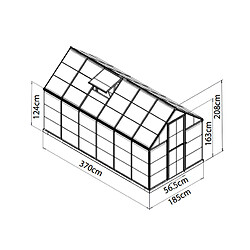 Serre de jardin 6.8m² argent - 701780 - PALRAM