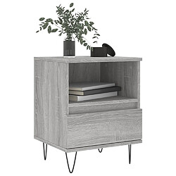 Avis Maison Chic Table de chevet,Table de nuit,Table d'appoint pour salon sonoma gris 40x35x50 cm bois d’ingénierie -MN90354