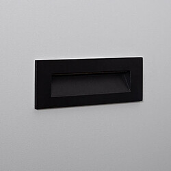 Ledkia Balise LED Extérieure 7W Encastrable au Mur Rectangulaire Groult Noire Blanc neutre 4000K