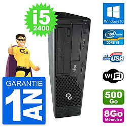 PC Fujitsu Esprimo E500 DT Intel i5-2400 RAM 8Go Disque 500Go Windows 10 Wifi - Occasion