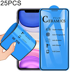 Wewoo Film de verre trempé de céramique à couverture complète25 PCS 2.5Dpour iPhone 11 / XR