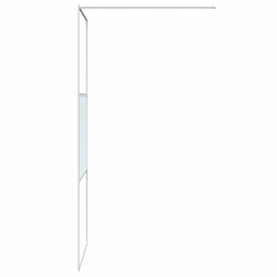 Avis vidaXL Paroi de douche Blanc 80x195 cm Verre ESG transparent