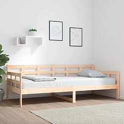 vidaXL Lit de jour sans matelas bois de pin massif 90x200 cm