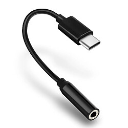 Avizar Adaptateur USB Type C vers Jack 3.5 mm Câble Audio Femelle Compact - Noir