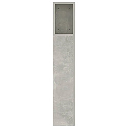 Avis vidaXL Armoire de tête de lit Gris béton 140x18,5x104,5 cm