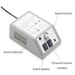 Universal Perceuse de manucure à fil 20 000 rpm Accessoires de pédicure Kit de pédicure, perceuse à 6 clous et 6 outils de ponçage des ongles(Le noir)