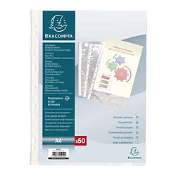 EXACOMPTA Pochette perforée, A4, PP, transparent ()