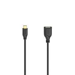 HAMA Câble USB-C OTG "Flexi-Slim", USB 2.0, 480 Mbit/s, noir, 0, 15 m