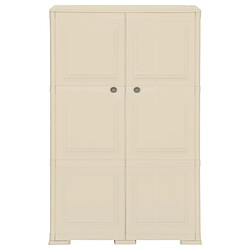 vidaXL Armoire plastique 79x43x125 cm design de bois blanc angora