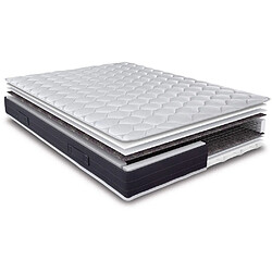 Ebac Matelas 140x190 Rubis - Ressorts - Hauteur 21 cm - Soutien très ferme pas cher