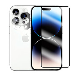 Verre trempé pour iPhone 14 Pro 6.1" + Verre trempé camera arrière protecteur - 9H Film Protection en Verre Trempé - Visiodirect -