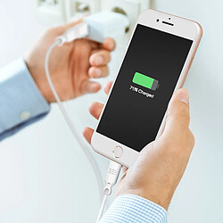 BIGBEN Câble Synchro et Charge USBC / Lightning Apple blanc 3A 1.2 m MFi Just green pas cher