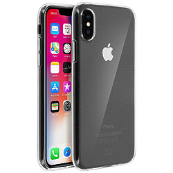 xqisit Coque iPhone X / XS Coque souple Silicone Gel coin renforcée - Transparente