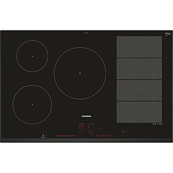 Table de cuisson induction 80cm 4 feux 7400w noir - ex851lvc1f - SIEMENS 