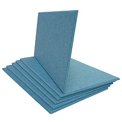 Acheter Mendler Lot de 6 panneaux muraux acoustiques HWC-L52, panneaux muraux acoustiques, insonorisant 1qm surface 60x30cm ~ bleu