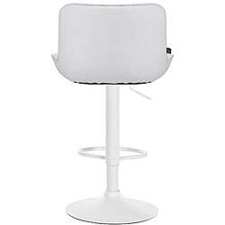 Non Lot de 2 tabourets de bar Vonore simili cuir blanc pas cher