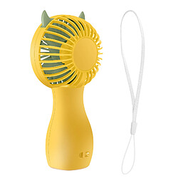 Avizar Mini Ventilateur Portatif Kawaii Silencieux et Rechargeable Jaune