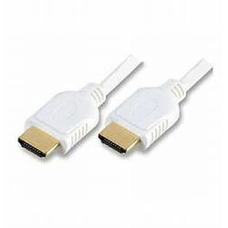 VSE 610666 Câble HDMI, A mâle/mâle Plaqué or ? 1 m Blanc