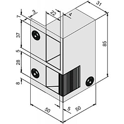 Avis Metalux Gâche électriques en applique - bronze pour serrures horizontales n°0, hauteur 85 mm main droite