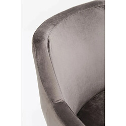 Avis Chaise avec accoudoirs Mode pieds noirs velours gris Kare Design