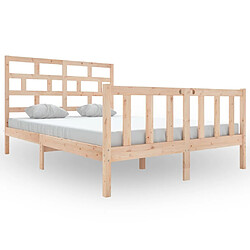 vidaXL Cadre de lit sans matelas bois massif 120x200 cm