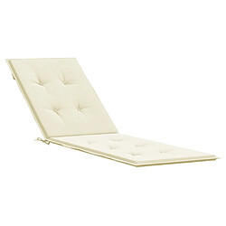 vidaXL Coussin de chaise de terrasse crème (75+105)x50x4 cm