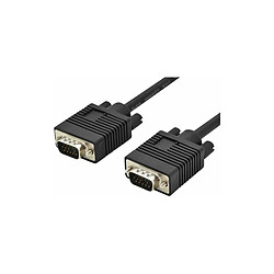 DIGITUS Câble de raccordement pour moniteur VGA, noir, 20 m ()