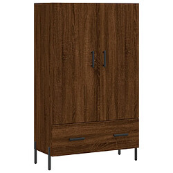 vidaXL Buffet haut chêne marron 69,5x31x115 cm bois d'ingénierie