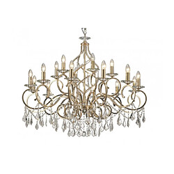 Luminaire Center Chandelier sans abats jours Torino Or français 18 ampoules 108cm