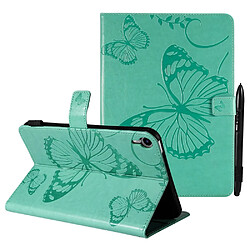 Etui en PU motif papillon avec support magnétique vert pour votre iPad mini (2021)