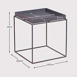 Nest Dream Table d'appoint carrée en acier adaptée à l'extérieur - Sorento pas cher