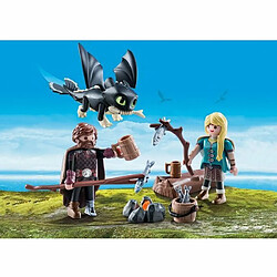 Playmobil® Harold et Astrid avec un bébé dragon Playmobil Dragons 70040