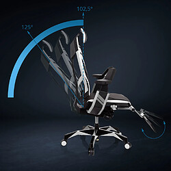 Chaise de Gaming haut de gamme GENIDIA ELITE PRO Noir/Blanc hjh OFFICE