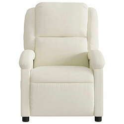 Acheter Maison Chic Fauteuil de massage inclinable,Fauteuil luxe de relaxation crème velours -MN34817