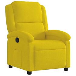 Maison Chic Fauteuil inclinable,Fauteuil luxe de relaxation jaune velours -MN15575