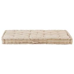 Maison Chic Coussin Confort | pouf | Coussin de plancher de palette Coton 120x80x10 cm Beige -GKD48797