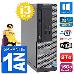 PC Dell Optiplex 3020 SFF i3-4130 RAM 16Go Disque Dur 2To Windows 10 Wifi - Occasion