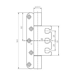 Simonswerk Charnière bande VX 7939/160 Inox