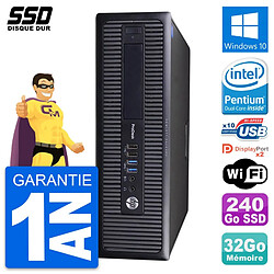 PC HP ProDesk 600 G1 SFF Intel Pentium G3220 RAM 32Go SSD 240Go Windows 10 Wifi - Occasion