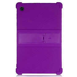 Coque en silicone airbags aux quatre coins, anti-rayures avec béquille pliable violet pour votre Samsung Galaxy Tab A8 10.5 (2021)