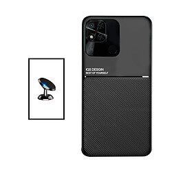 PHONECARE Kit Coque Magnetic Lux + Support Magnétique de Voiture pour Xiaomi Redmi 10A - Noir