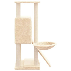 Avis vidaXL Arbre à chat avec griffoirs en sisal Crème 96 cm