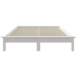 Acheter vidaXL Cadre de lit sans matelas blanc bois de pin massif