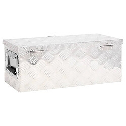 Avis vidaXL Boîte de rangement Argenté 60x23,5x23 cm Aluminium