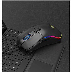 Universal Capteur d'image Souris gaming 6 boutons 1000 dpi Souris gaming filaire optique pour ordinateurs portables PC gaming | Mouse (noir)